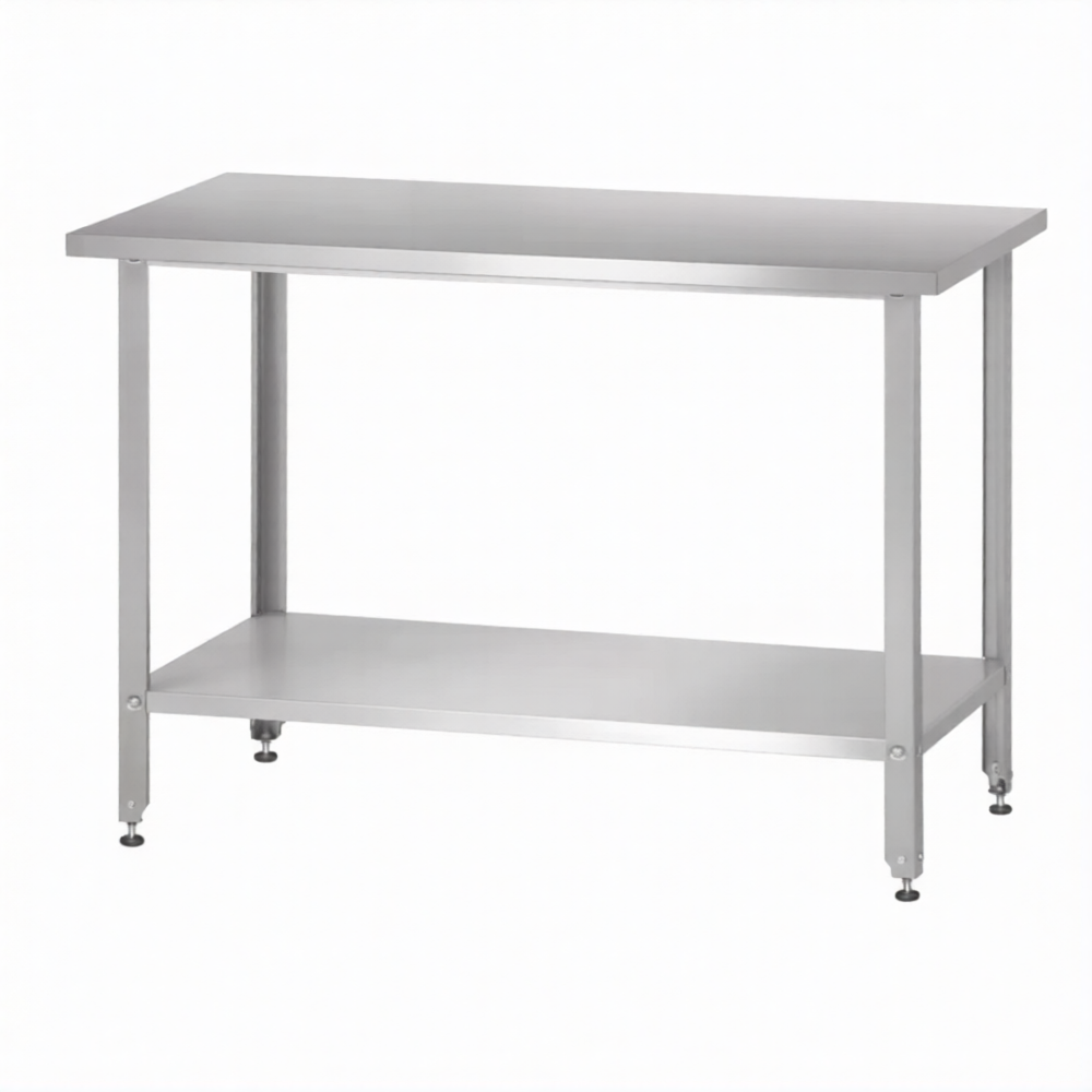 Стол производственный СПРн 860х600х700 «Norma Zn» (полка сплошная, ножка угловая)