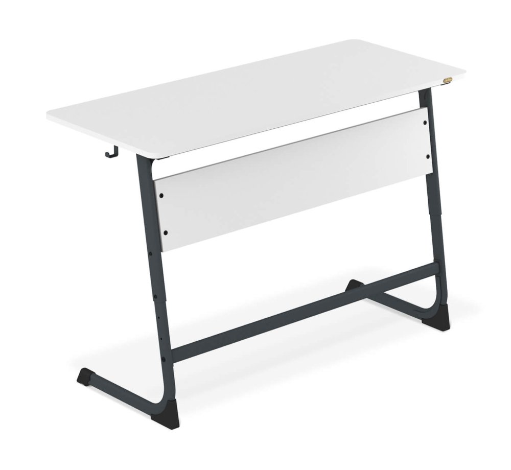 Cтол ученический белый снег/антрацит SHT-TN12/5-7