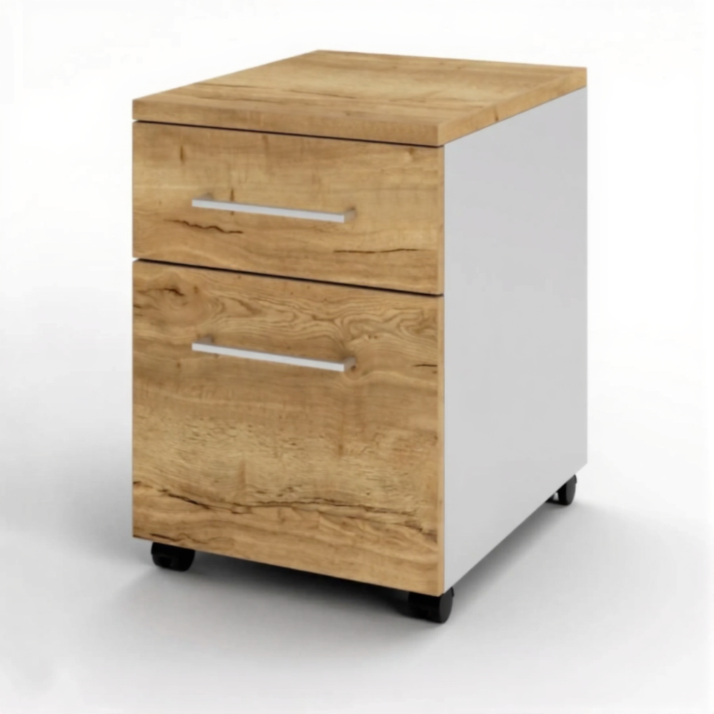 Тумба подкатная ТП-24 (без замка) (ЛДСП серый, дуб вотан)