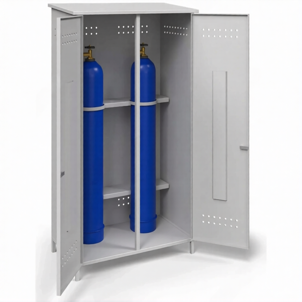 Шкаф металлический для 2-х газовых баллонов ШГБК усиленный (2000х1000х560)