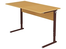 Стол для кабинета физики регулируемый 4-6 г/р СТФру1.46 (бук, м/к коричневый, прямоугольная труба)