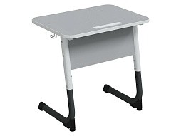 Стол 1-местный школьный 3-5 г/р "Альтер" с наклоном столешницы 0-15° СУ.1.35.АУ-БГ.С (серый, м/к белый/графит)