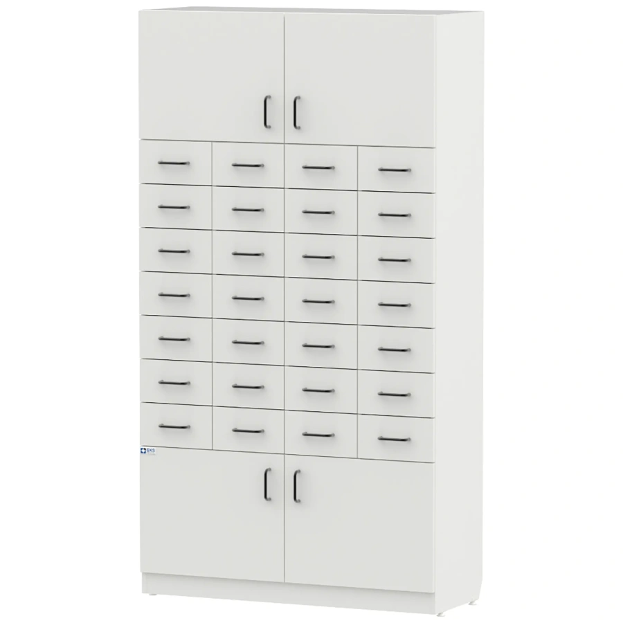 Шкаф с ящиками WHITE LITE 1