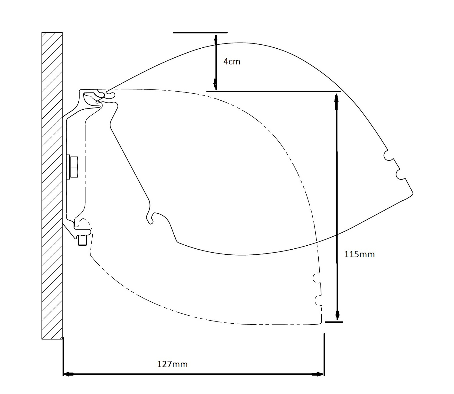 Kauber Red Label Tensioned BT Cinema 104" 16:9 129x230 дроп 60 см. Microperf MW