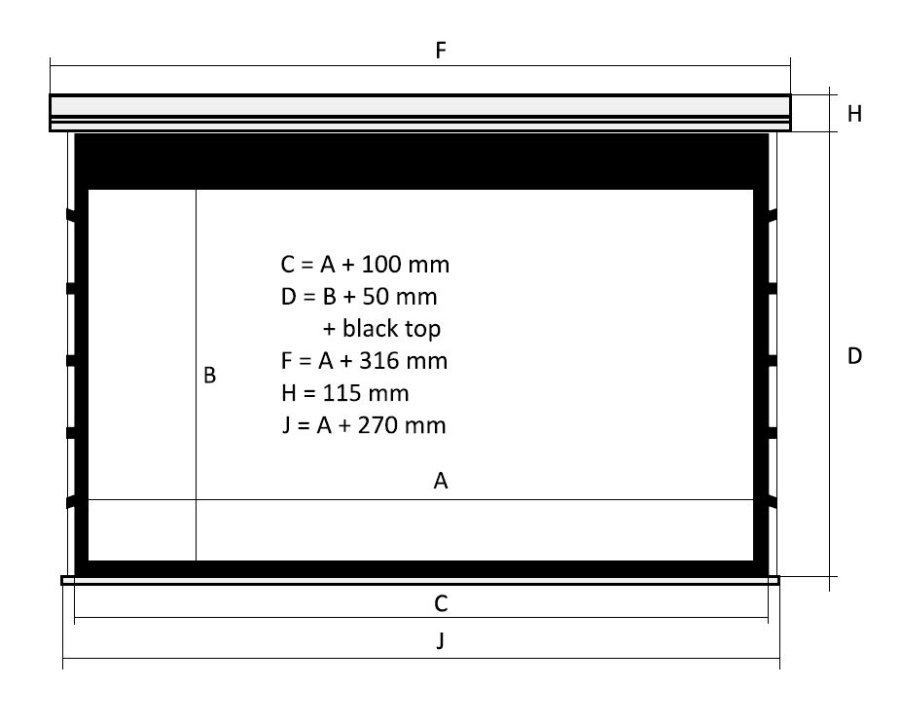 Kauber Red Label Tensioned BT Cinema 104" 16:9 129x230 дроп 60 см. Microperf MW