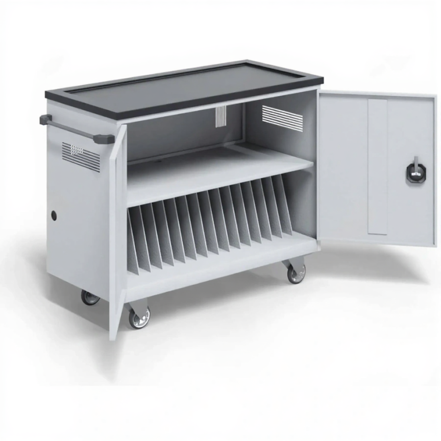 Тележка для хранения и зарядки 18 ноутбуков с электросхемой