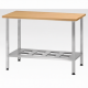 Стол кондитерский СПРн 860х1500х700 «Norma Inox» бук/40 (полка-решетка; ножка проф., тр. 40х40)