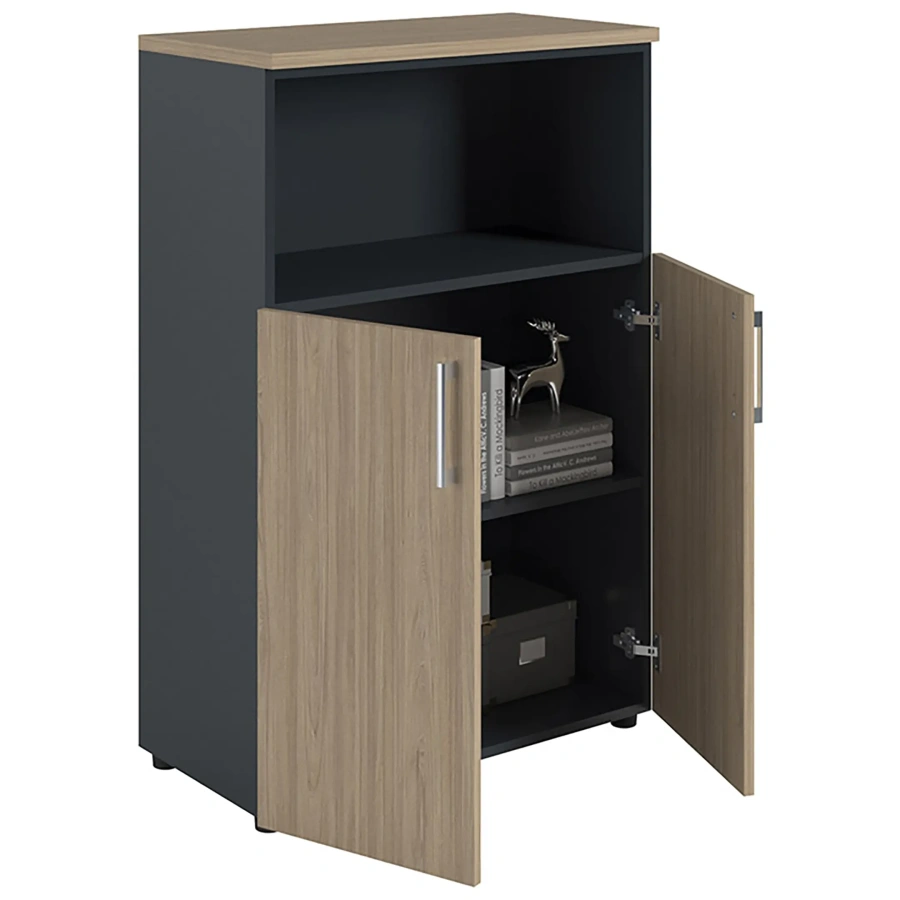 Шкаф NW 1280/2 полузакрытый вяз натуральный/антрацит