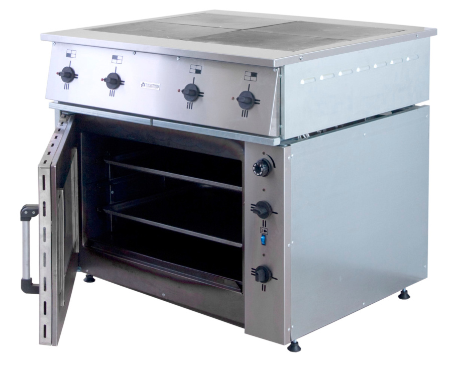 ПЛИТА ПЭ-0.48М ТЭН-сталь. 4-х конфорочная с жарочным шкафом