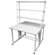 Стол лабораторный островной с надстройкой Сло 22.019 (белый)