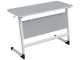 Стол 2-местный школьный 3-5 г/р "Логика" регулируемый (серый, м/к белый)