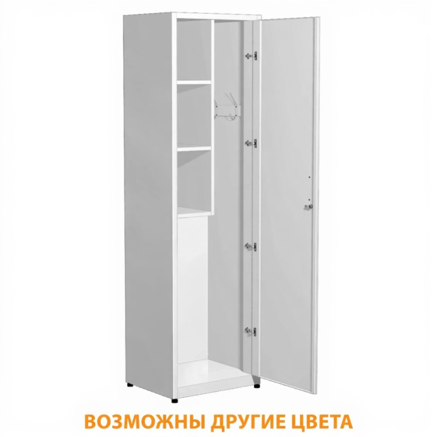 Шкаф металлический для хозяйственного инвентаря ШМХ-1 (белый)
